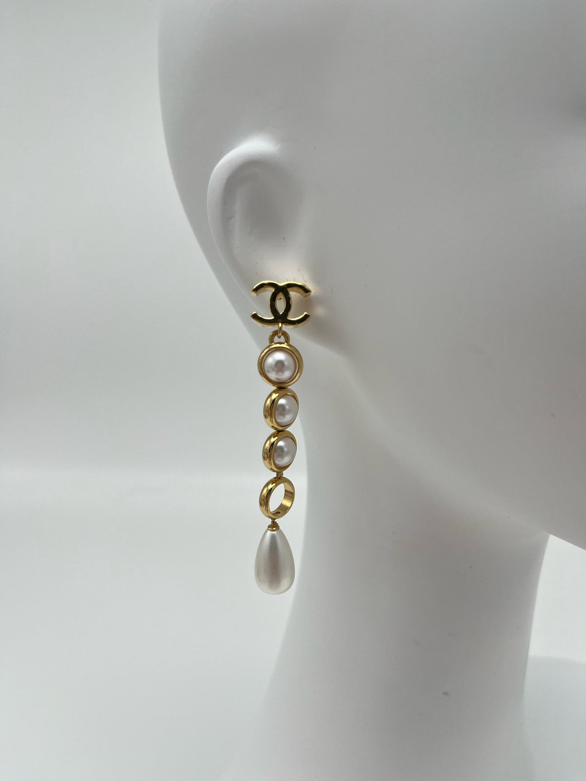 Chanel - Other - Gold-tone metal with faux pearl accents. - Gold