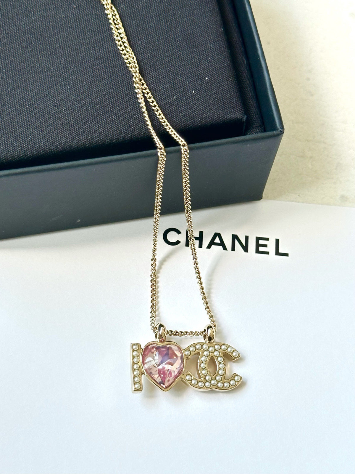 Chanel - Other - Gold-tone metal with faux pearl and glass or crystal accents. - Gold