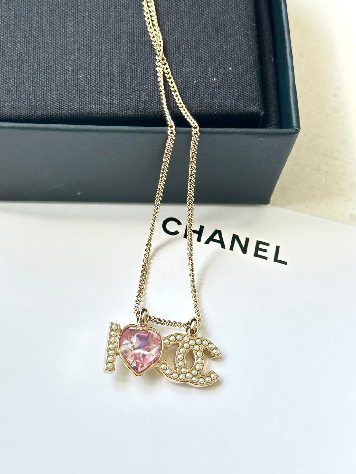 Chanel - Other - Gold-tone metal with faux pearl and glass or crystal accents. - Gold