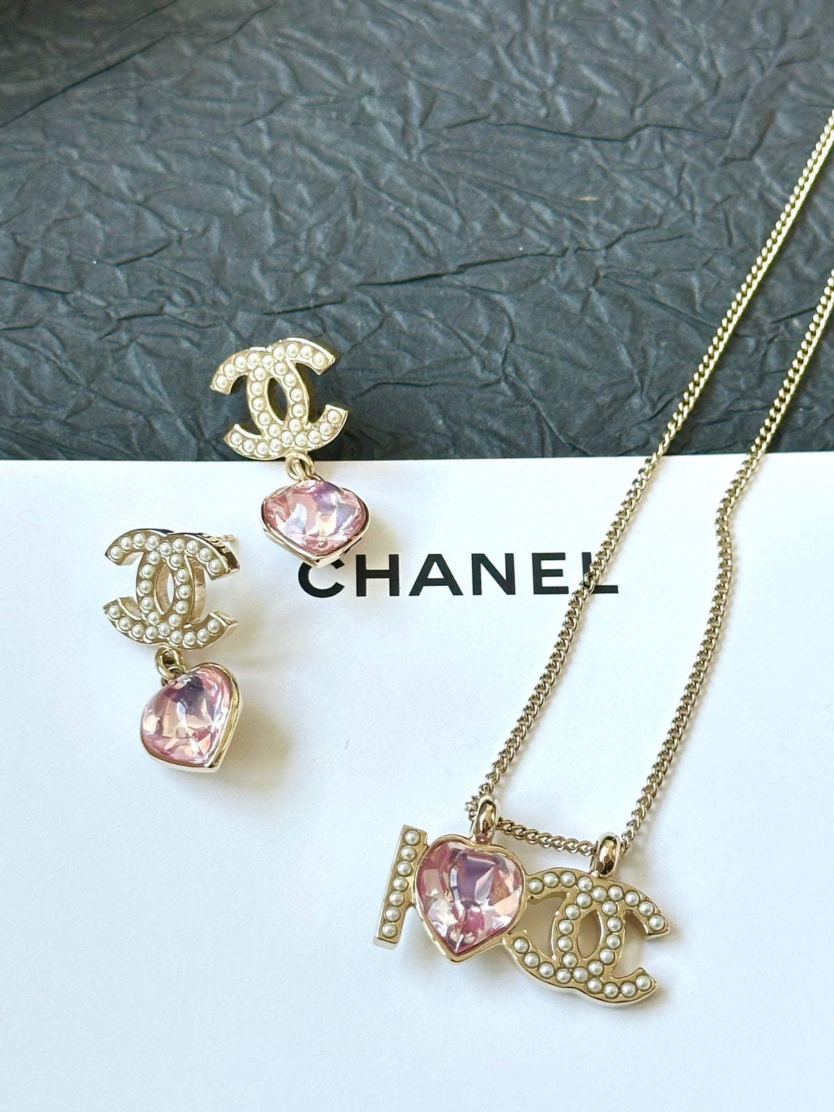 Chanel - Other - Gold-tone metal with faux pearl and glass or crystal accents. - Gold