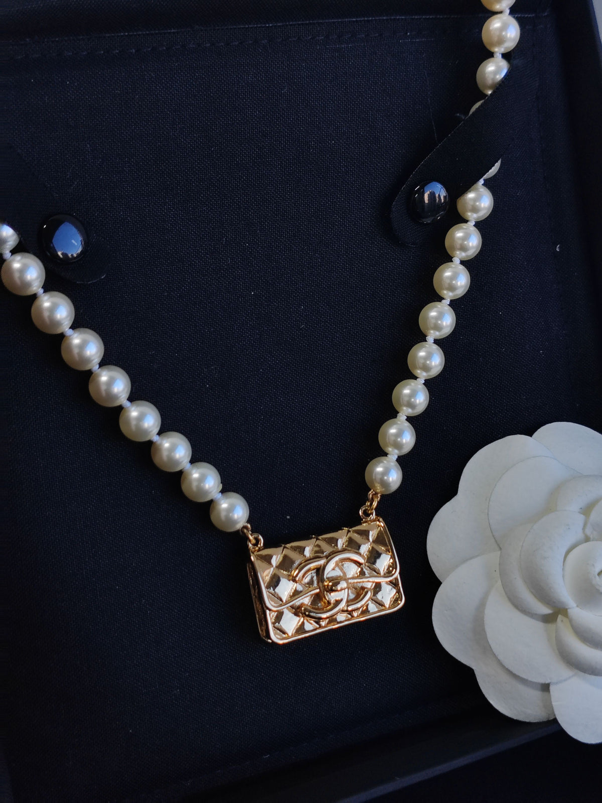 Chanel - Other - Gold-tone metal with faux pearl beads. - Multicolour