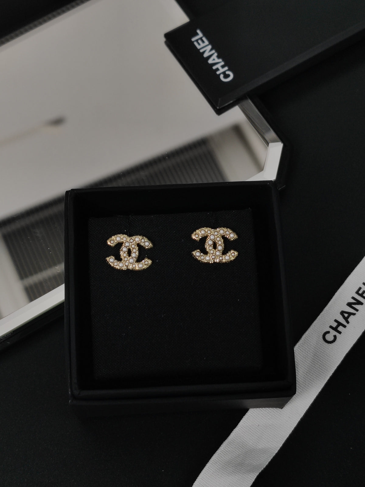 Chanel - Other - Gold-tone metal with faux pearl embellishments. - Gold