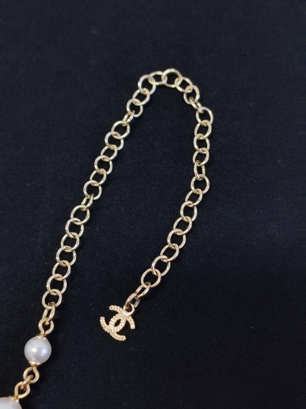 Chanel - Other - Gold-tone metal with faux pearl-style beads and enamel accents. - Multicolour
