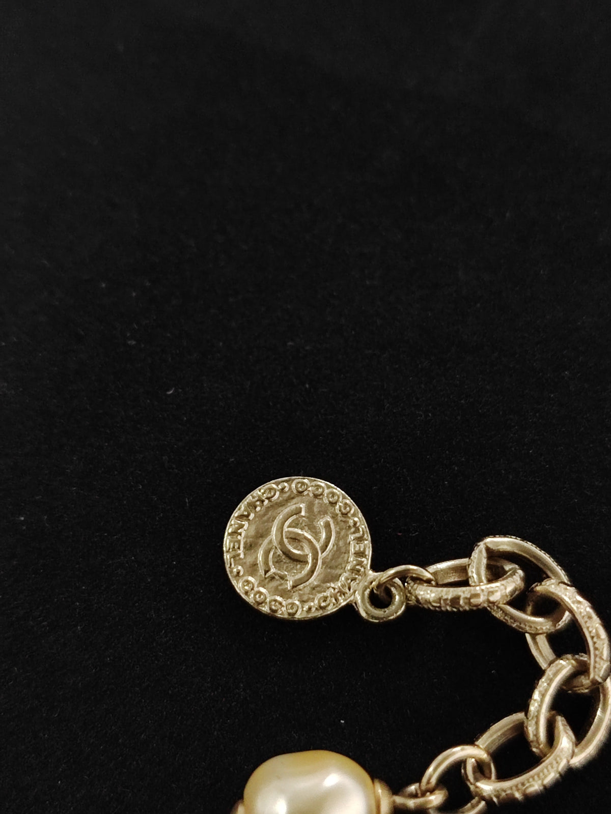Chanel - Other - Gold-tone metal with faux pearls and assorted decorative beads. - Gold
