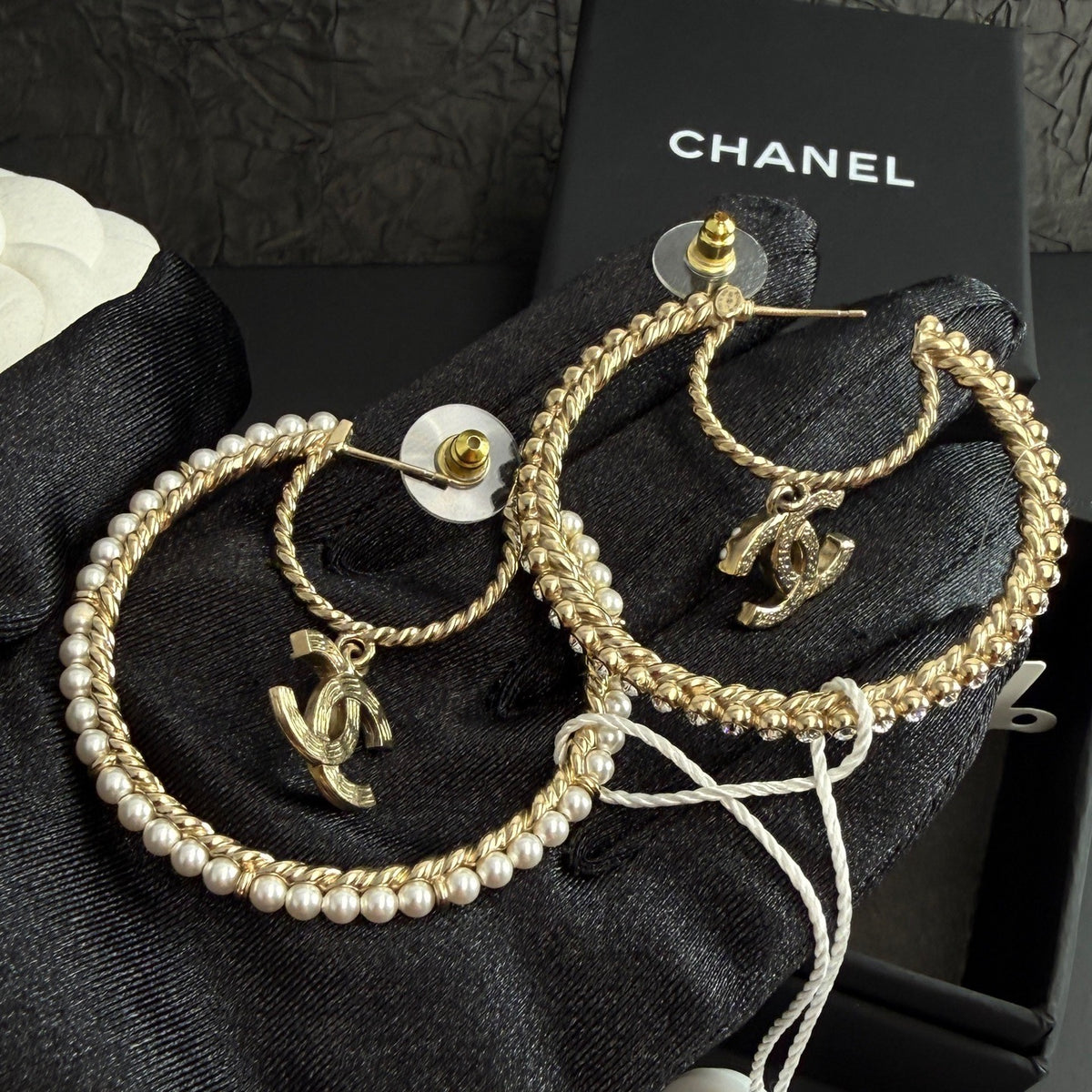 Chanel - Other - Gold-tone metal with faux pearls and crystal embellishments - Gold