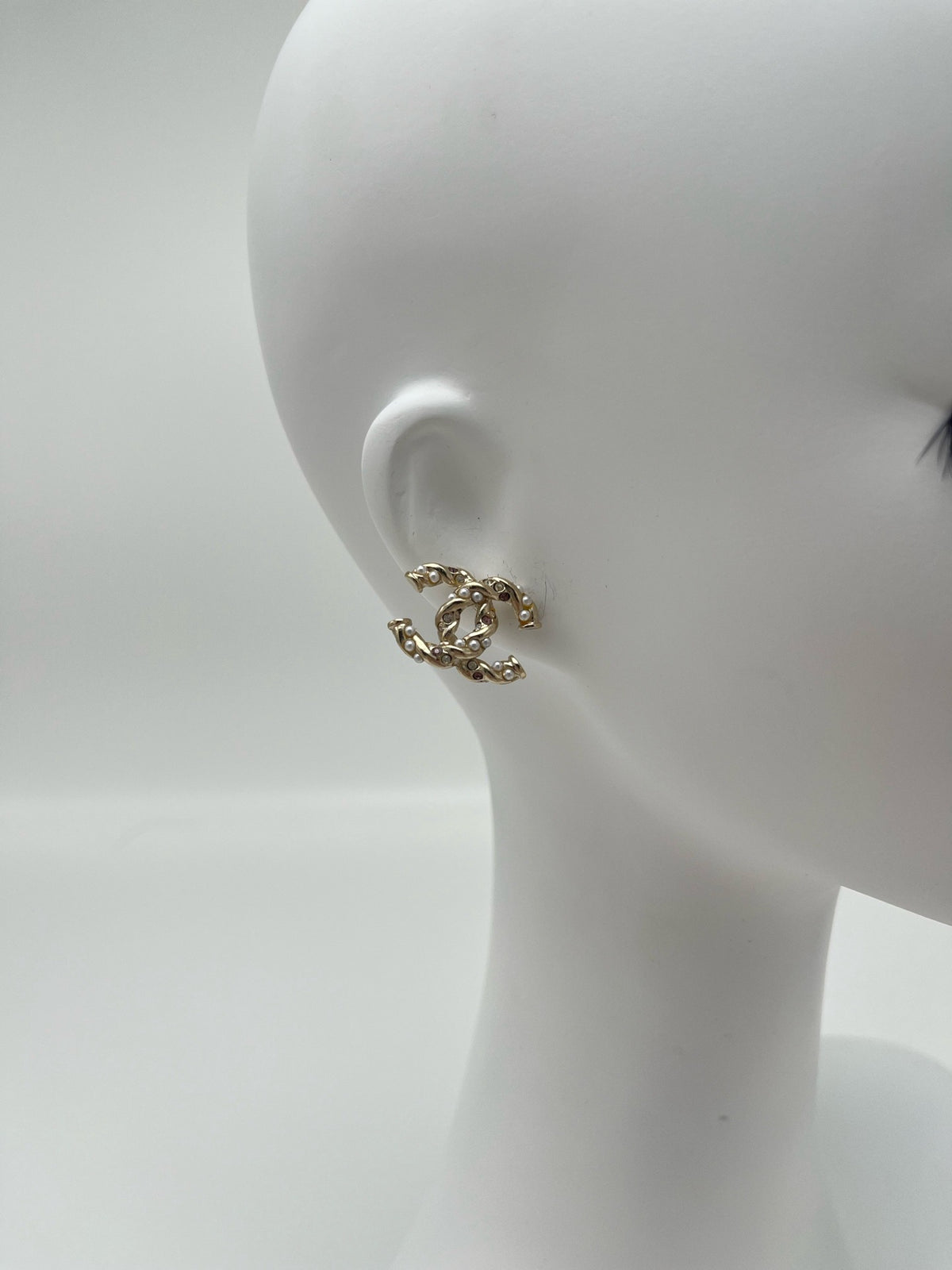 Chanel - Other - Gold-tone metal with faux pearls and rhinestones. - Gold