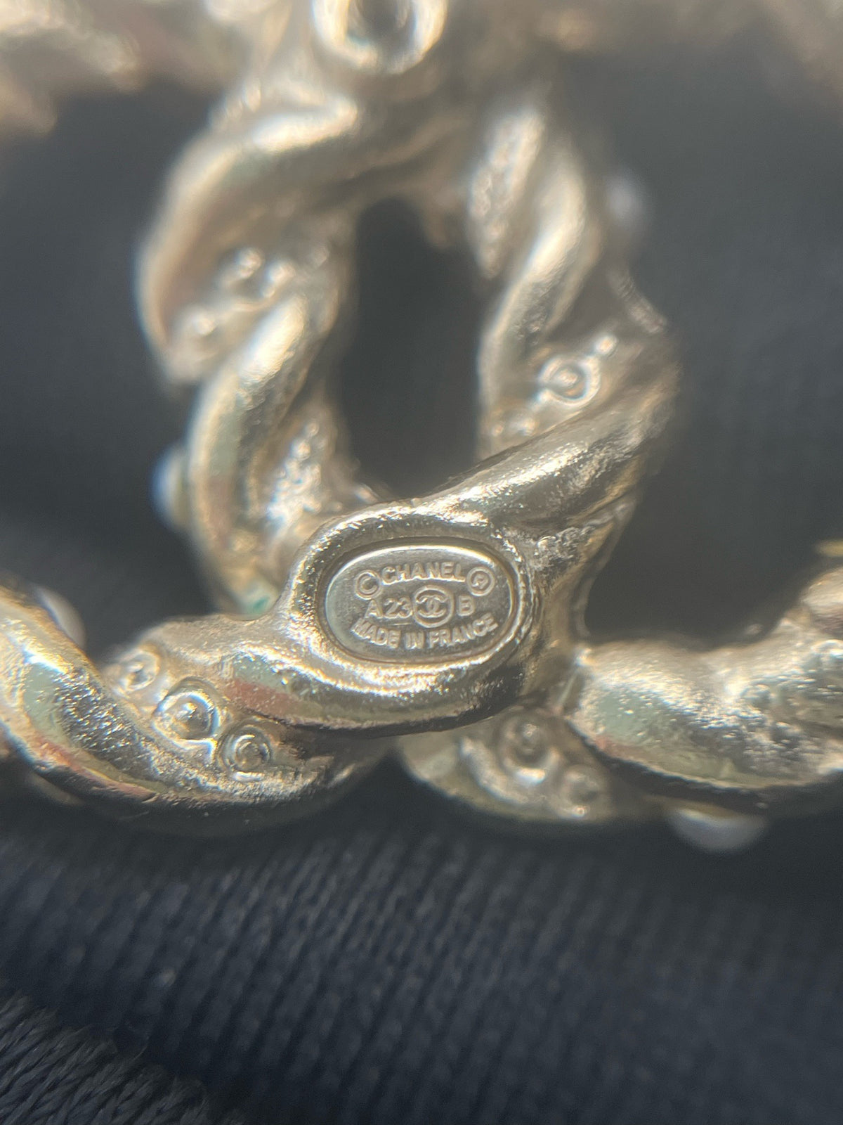 Chanel - Other - Gold-tone metal with faux pearls and rhinestones. - Gold