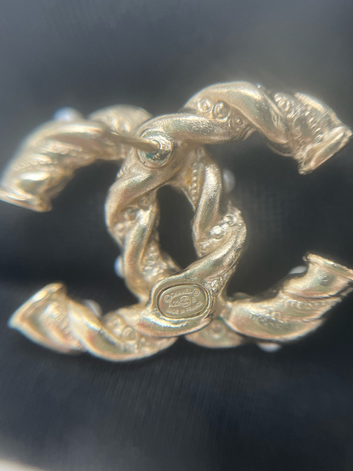 Chanel - Other - Gold-tone metal with faux pearls and rhinestones. - Gold