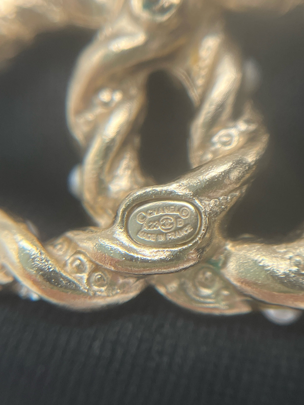 Chanel - Other - Gold-tone metal with faux pearls and rhinestones. - Gold