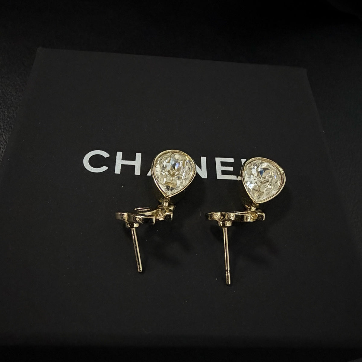 Chanel - Other - Gold-tone metal with glass crystal embellishments; exact alloy unspecified. - Gold