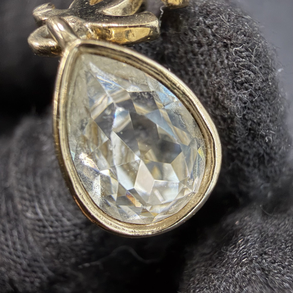 Chanel - Other - Gold-tone metal with glass crystal embellishments; exact alloy unspecified. - Gold