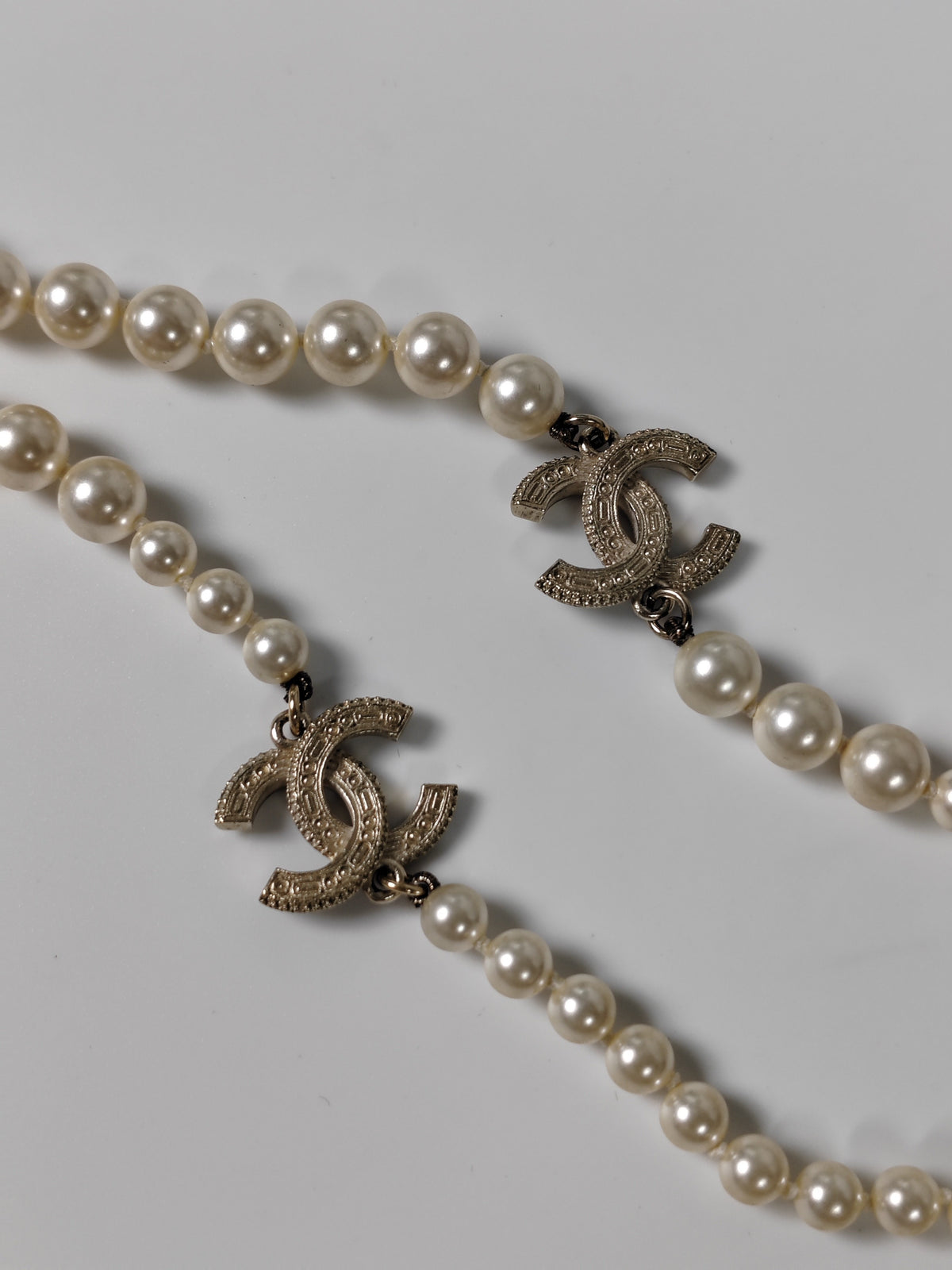 Chanel - Other - Gold-tone metal with glass faux pearls and rhinestone embellishments. - Multicolour