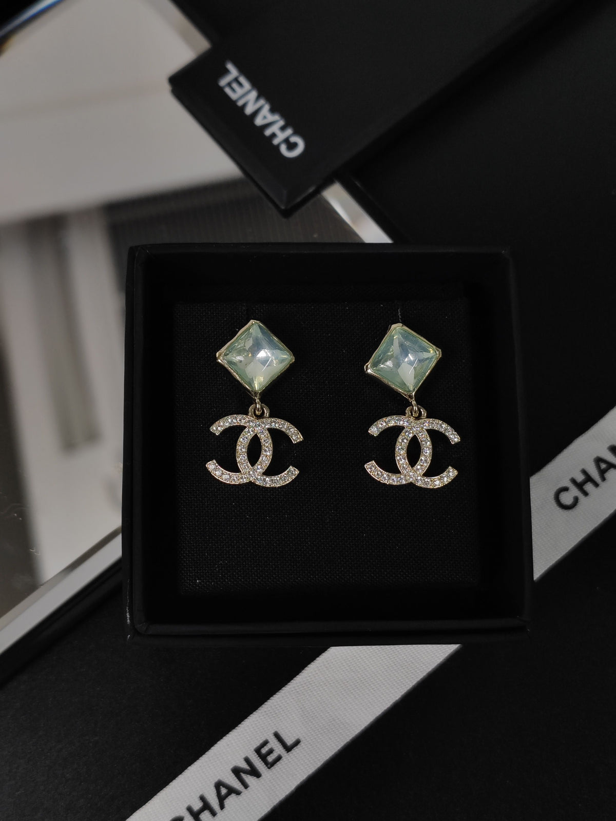 Chanel - Other - Gold-tone metal with glass rhinestones and faceted glass stones. - Multicolour