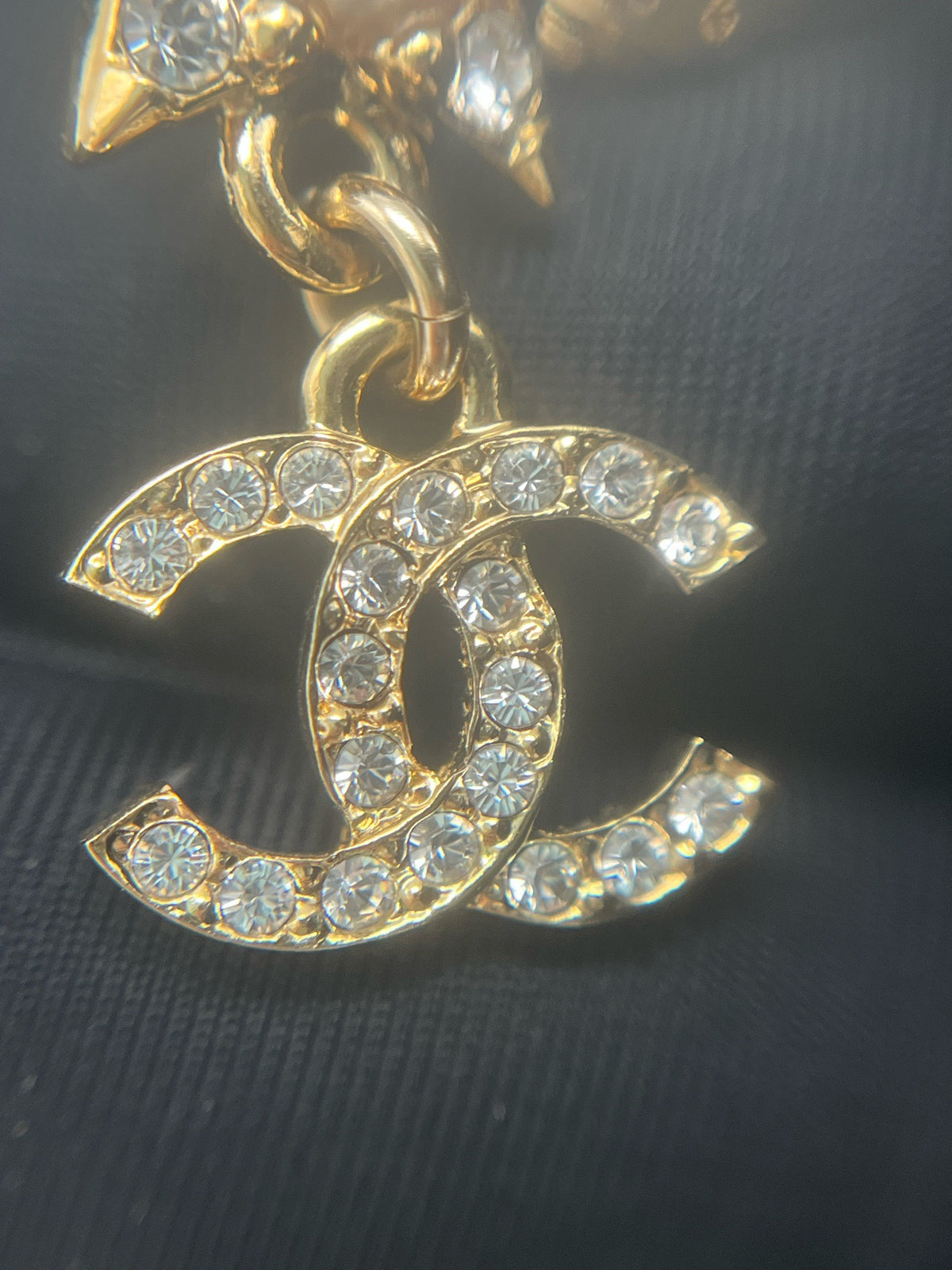 Chanel - Other - Gold-tone metal with glass rhinestones and faux pearl accents. - Gold
