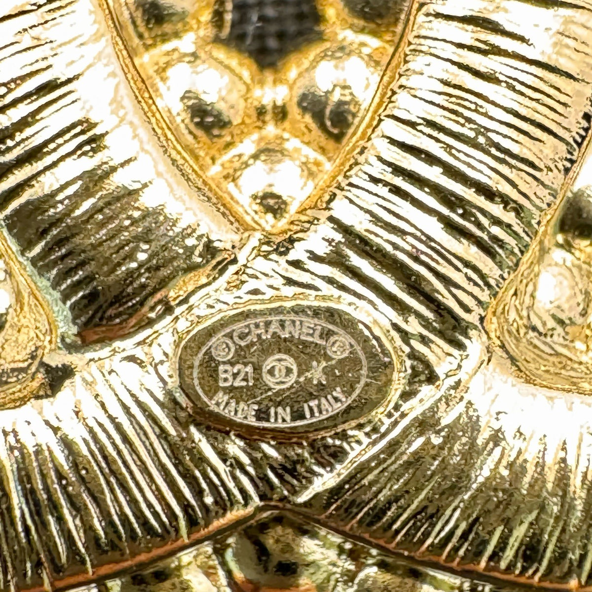 Chanel - Other - Gold-tone metal with imitation pearl and crystal embellishments. - Gold