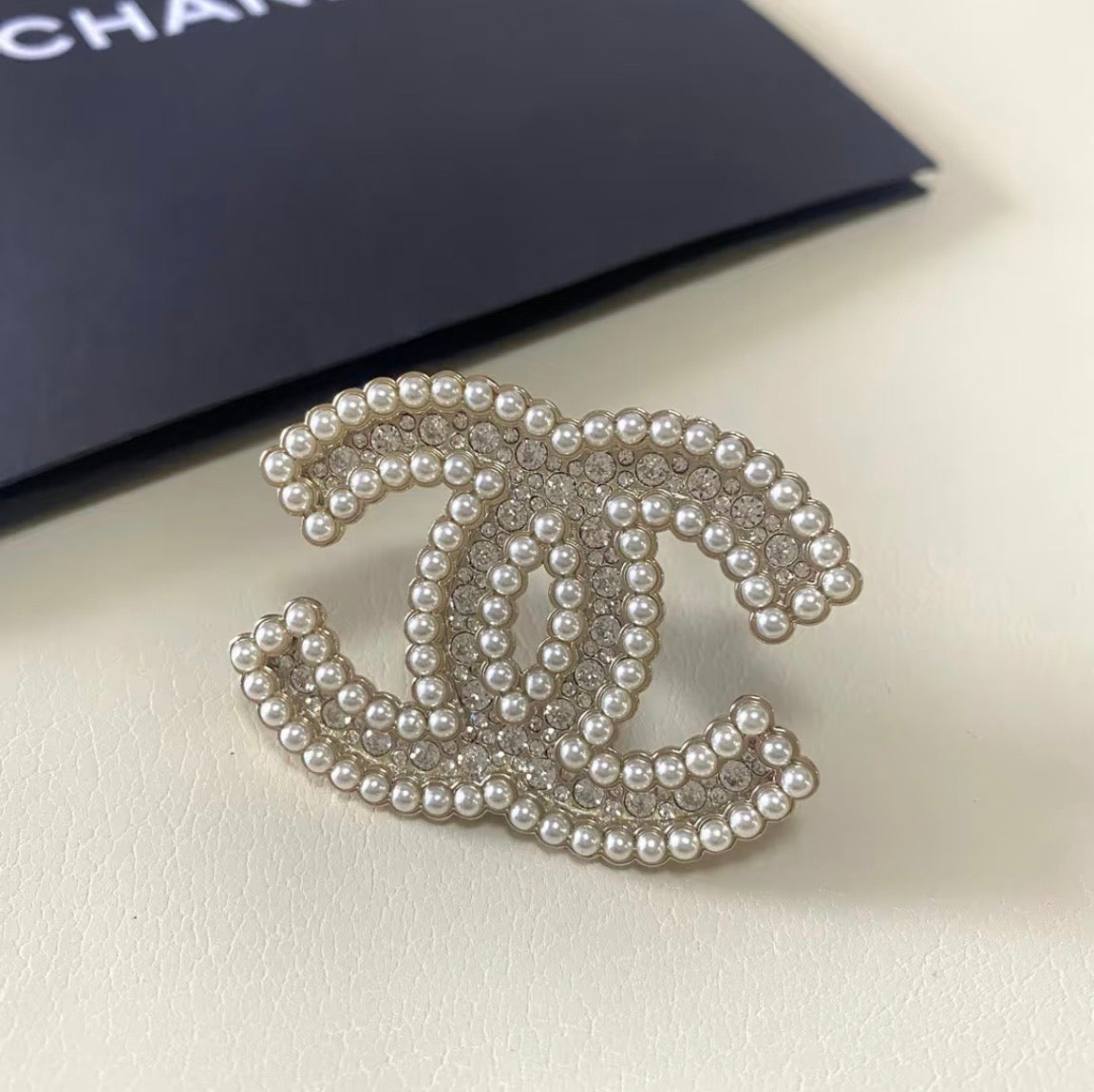 Chanel - Other - Gold-tone metal with imitation pearl and crystal embellishments. - Gold