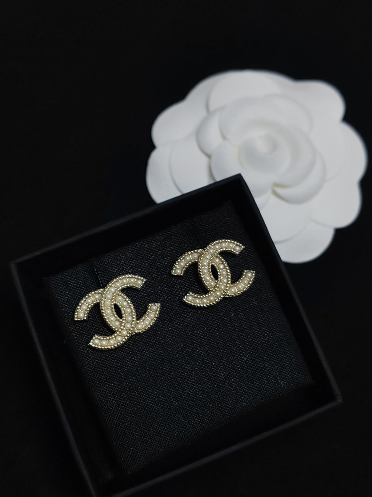 Chanel - Other - Gold-tone metal with imitation pearl embellishments. - Gold