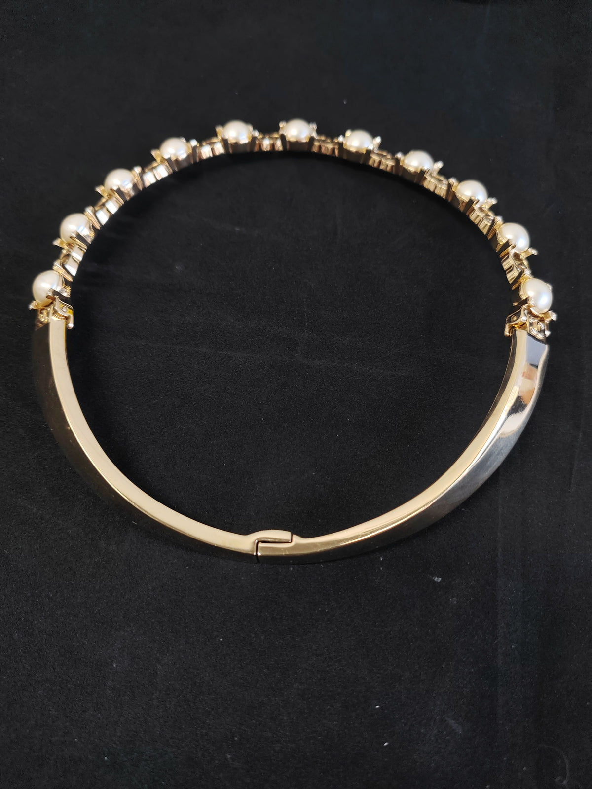 Chanel - Other - Gold-tone metal with imitation pearls and clear rhinestone-style accents. - Gold