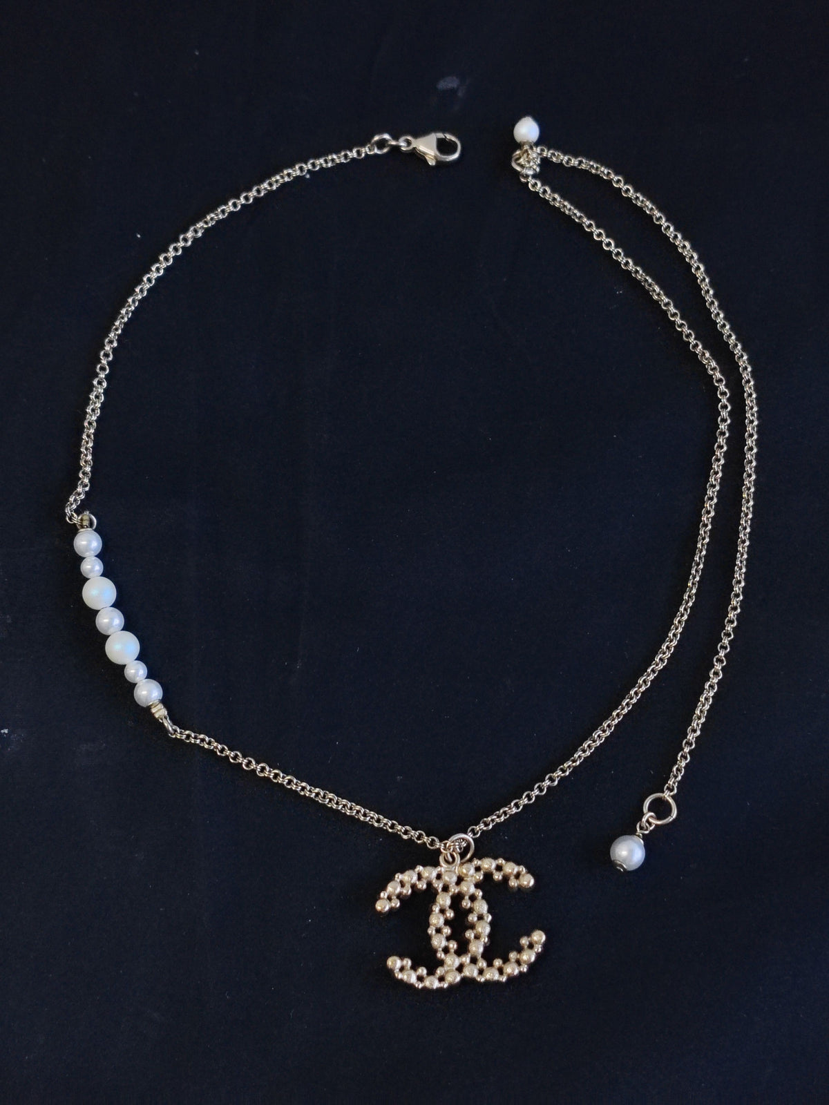 Chanel - Other - Gold-tone metal with imitation pearls and crystal accents. - Gold