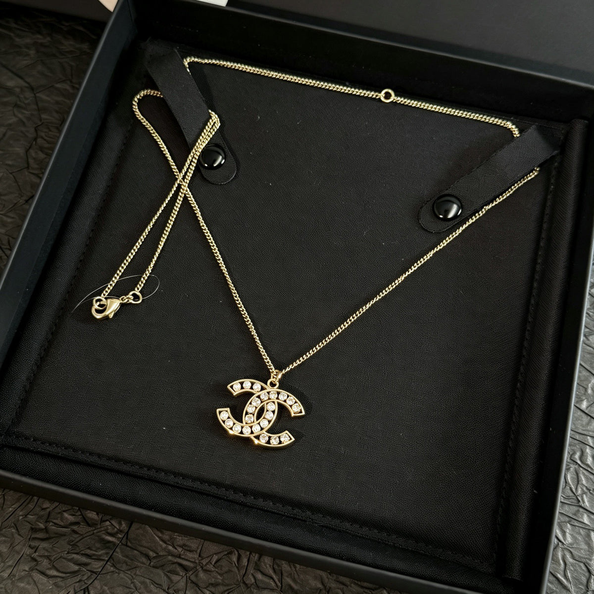 Chanel - Other - Gold-tone metal with imitation pearls and crystal embellishments. - Gold