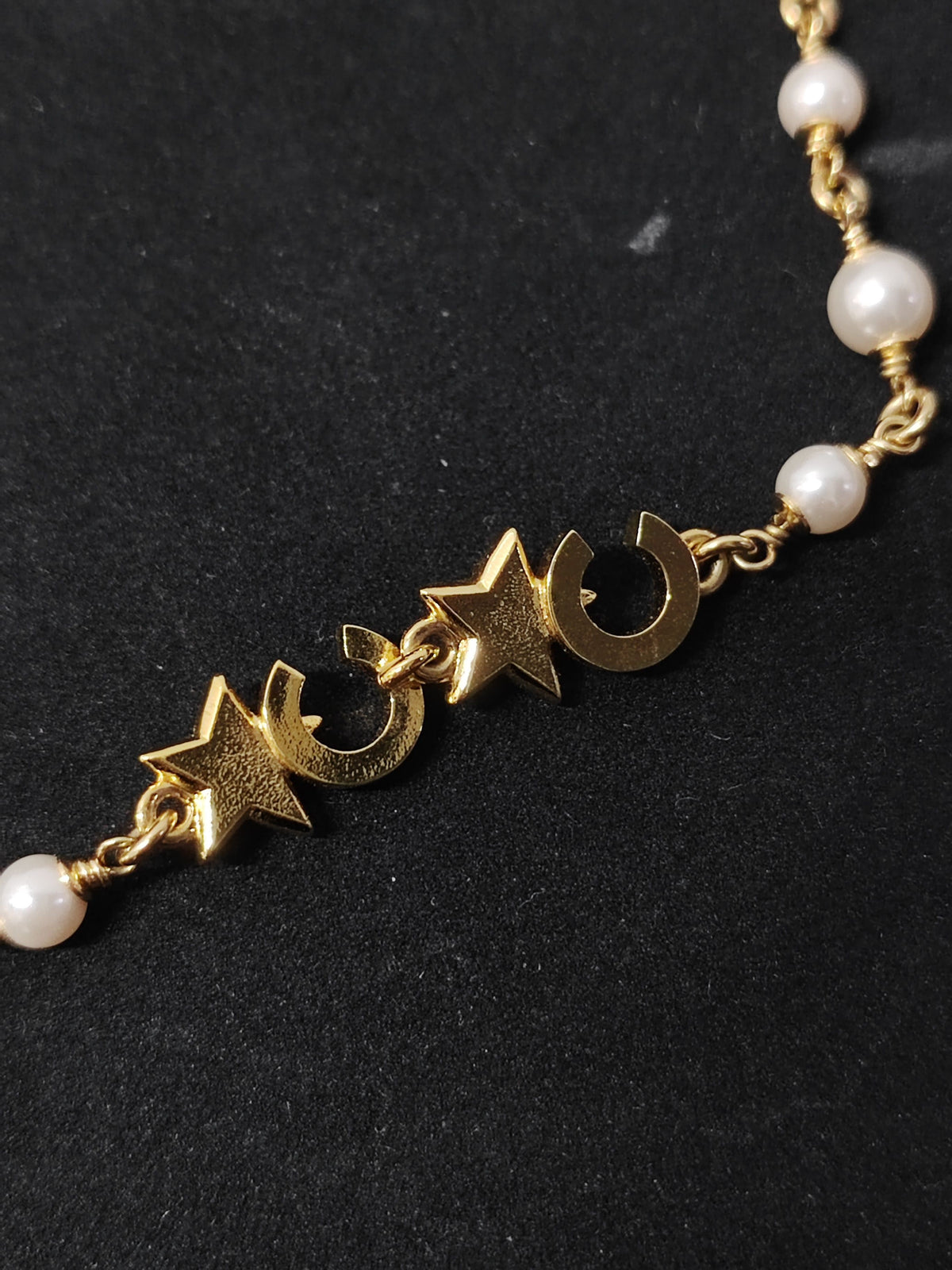 Chanel - Other - Gold-tone metal with imitation pearls and glass crystals. - Gold