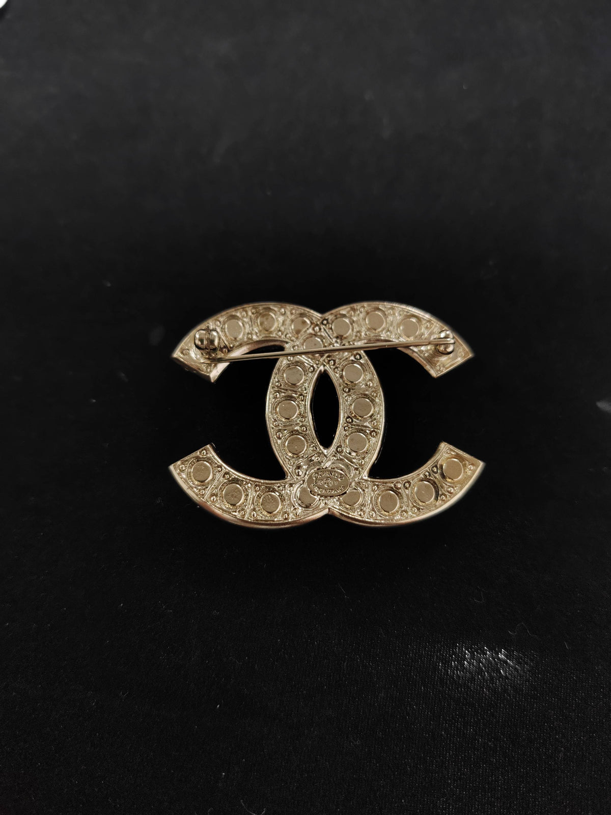 Chanel - Other - Gold-tone metal with imitation pearls and glass rhinestone accents. - Gold