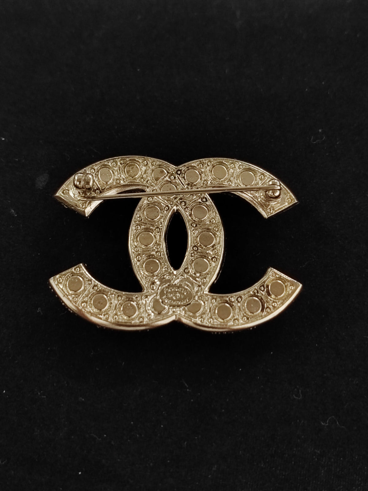 Chanel - Other - Gold-tone metal with imitation pearls and glass rhinestone accents. - Gold