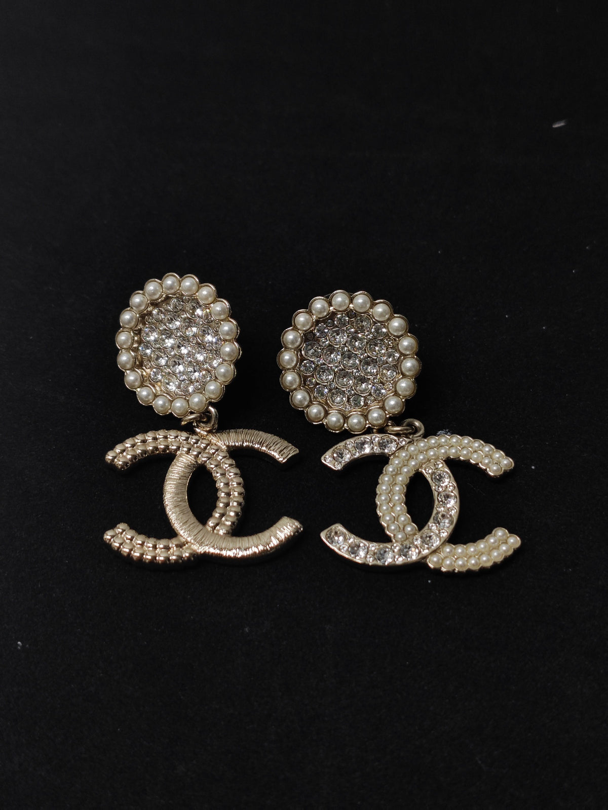 Chanel - Other - Gold-tone metal with imitation pearls and rhinestones. - Gold