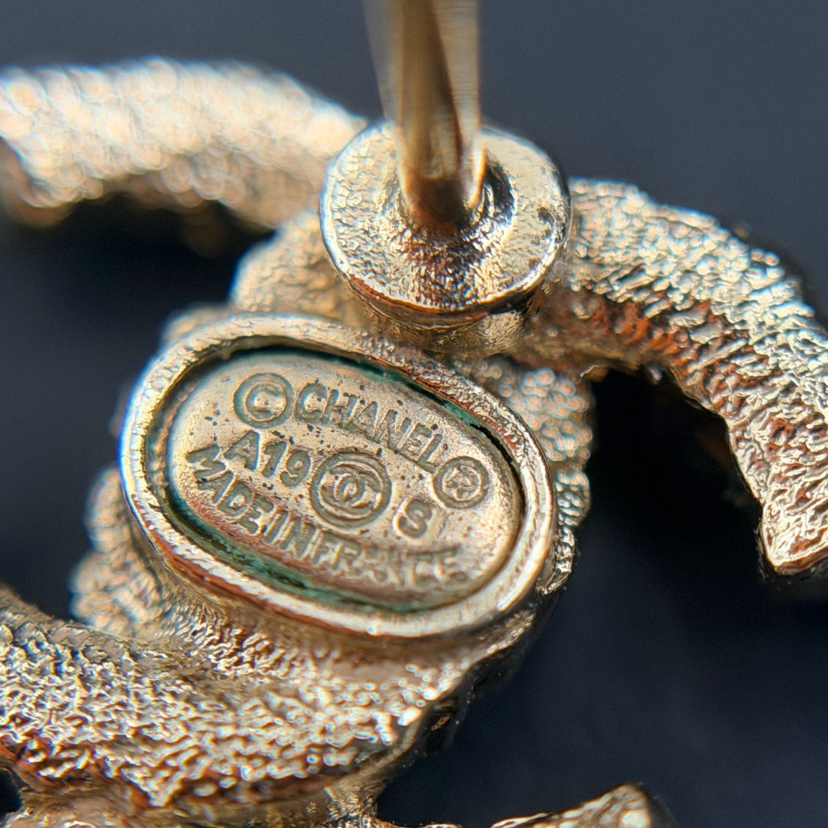 Chanel - Other - Gold-tone metal with multicolour rhinestones; the material of the dangling beads is unconfirmed. - Multicolour