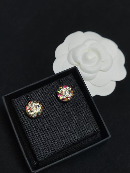 Chanel - Other - Gold-tone metal with multicoloured rhinestone embellishments - Multicolour