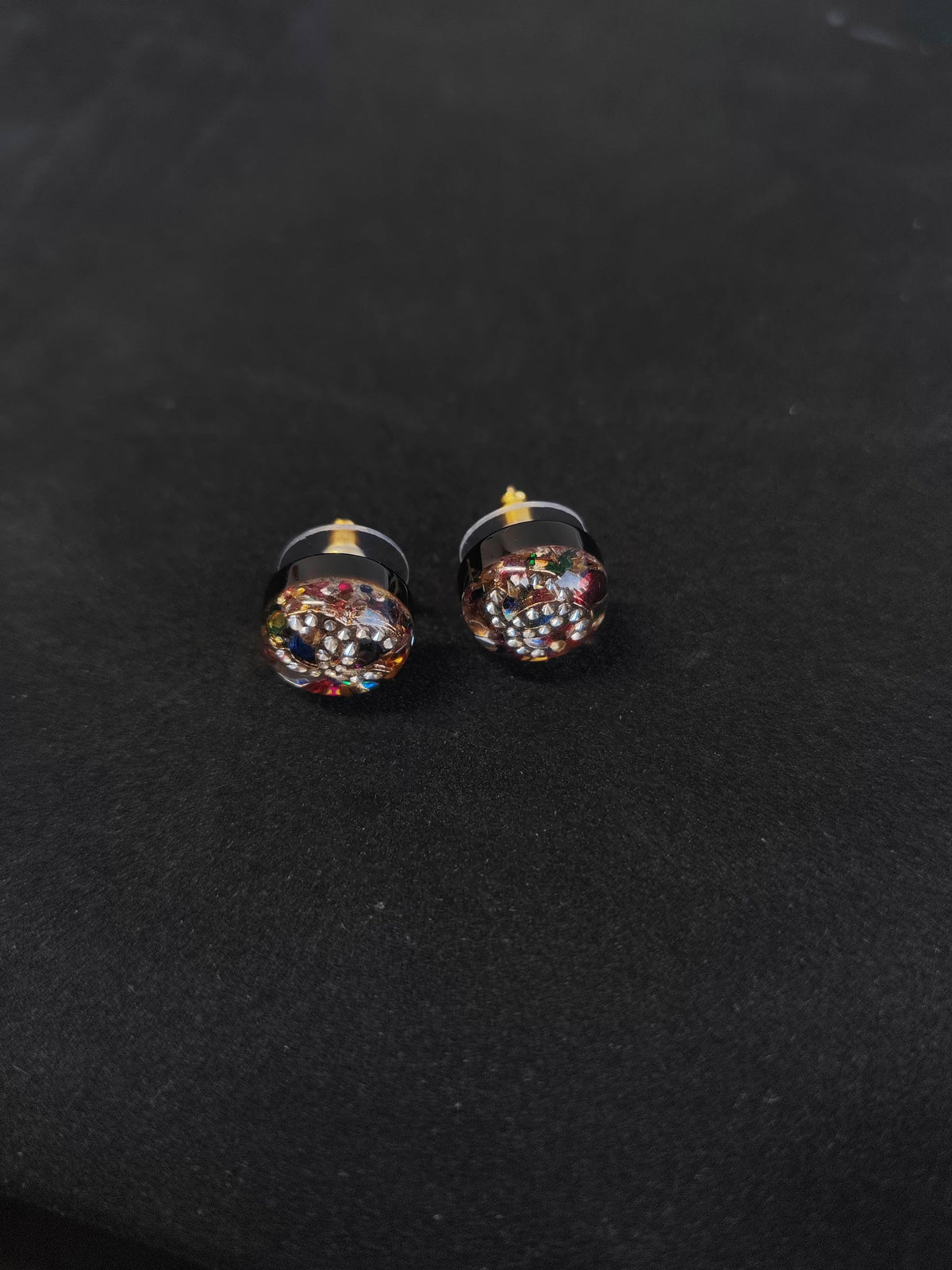 Chanel - Other - Gold-tone metal with multicoloured rhinestone embellishments - Multicolour