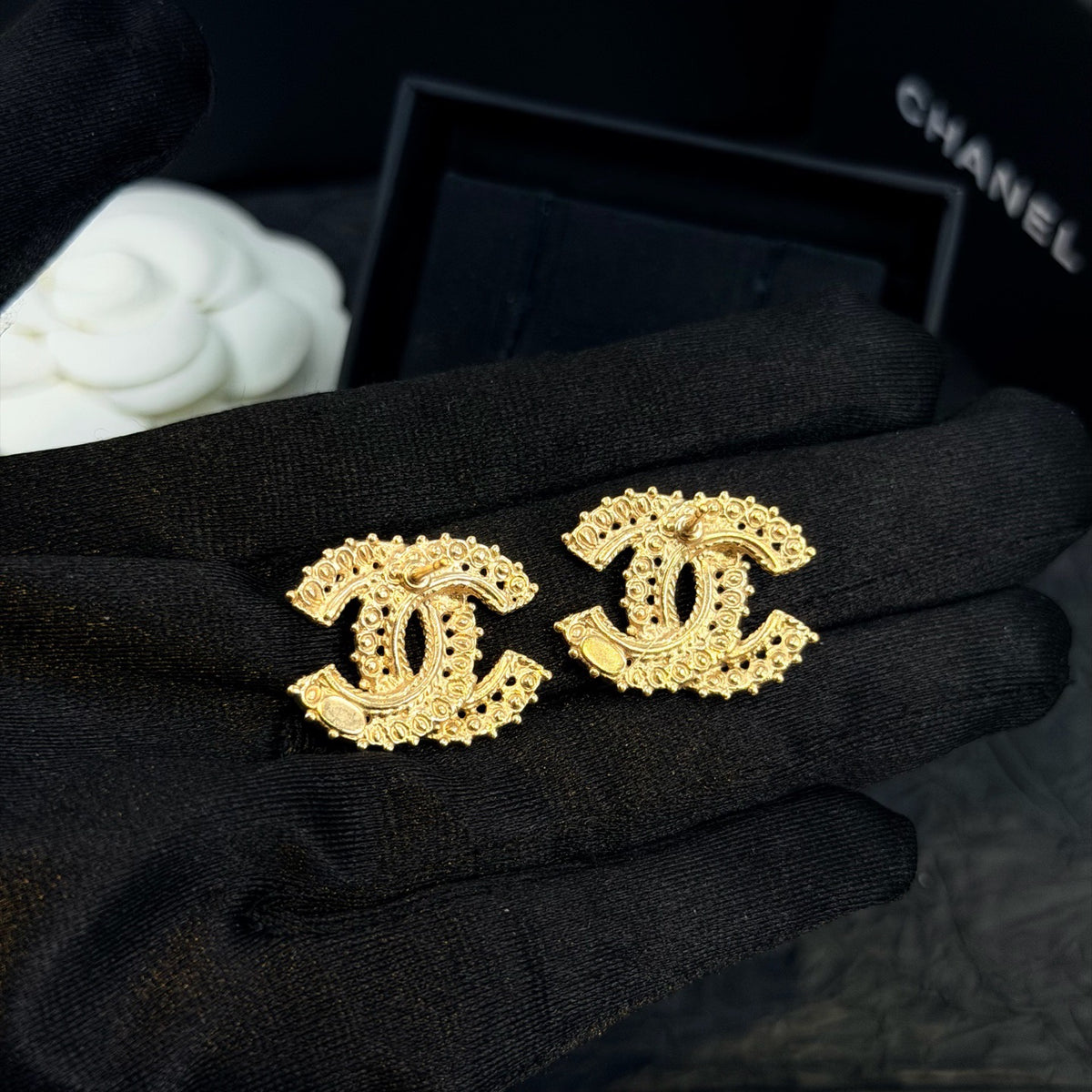 Chanel - Other - Gold-tone metal with pearl-like and colored stone embellishments - Gold