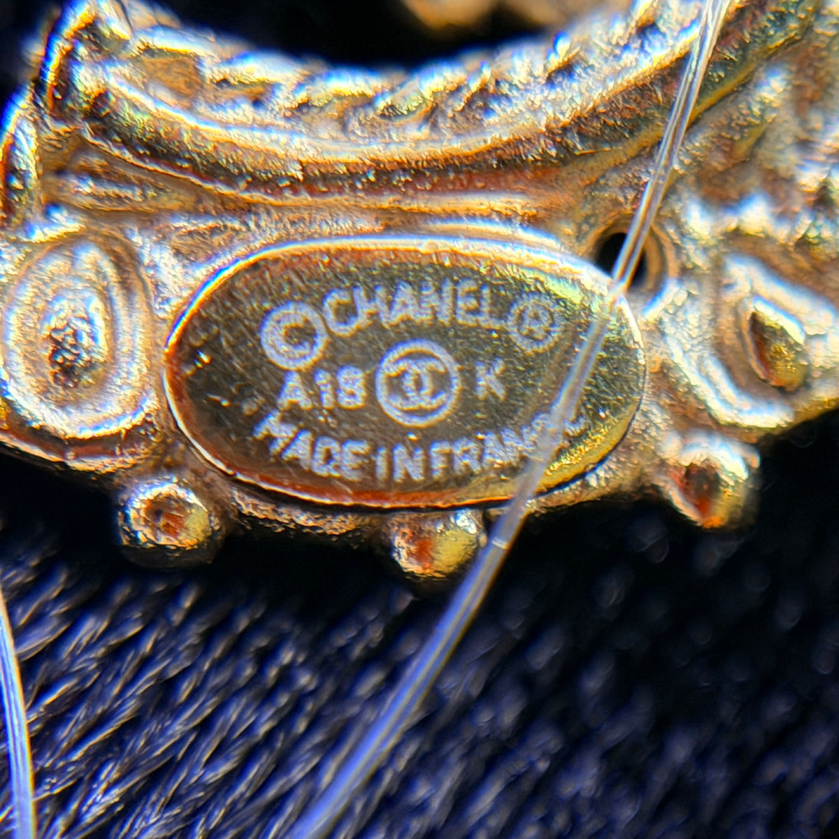 Chanel - Other - Gold-tone metal with pearl-like and colored stone embellishments - Gold