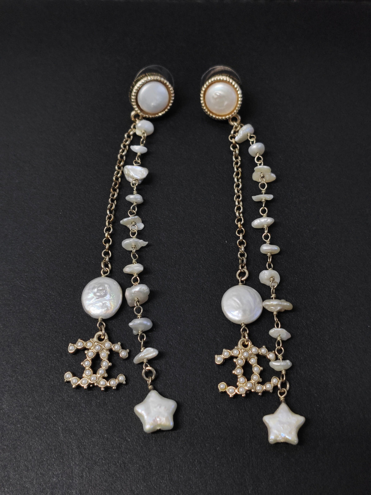Chanel - Other - Gold-tone metal with pearl-like and crystal-like embellishments. - Gold