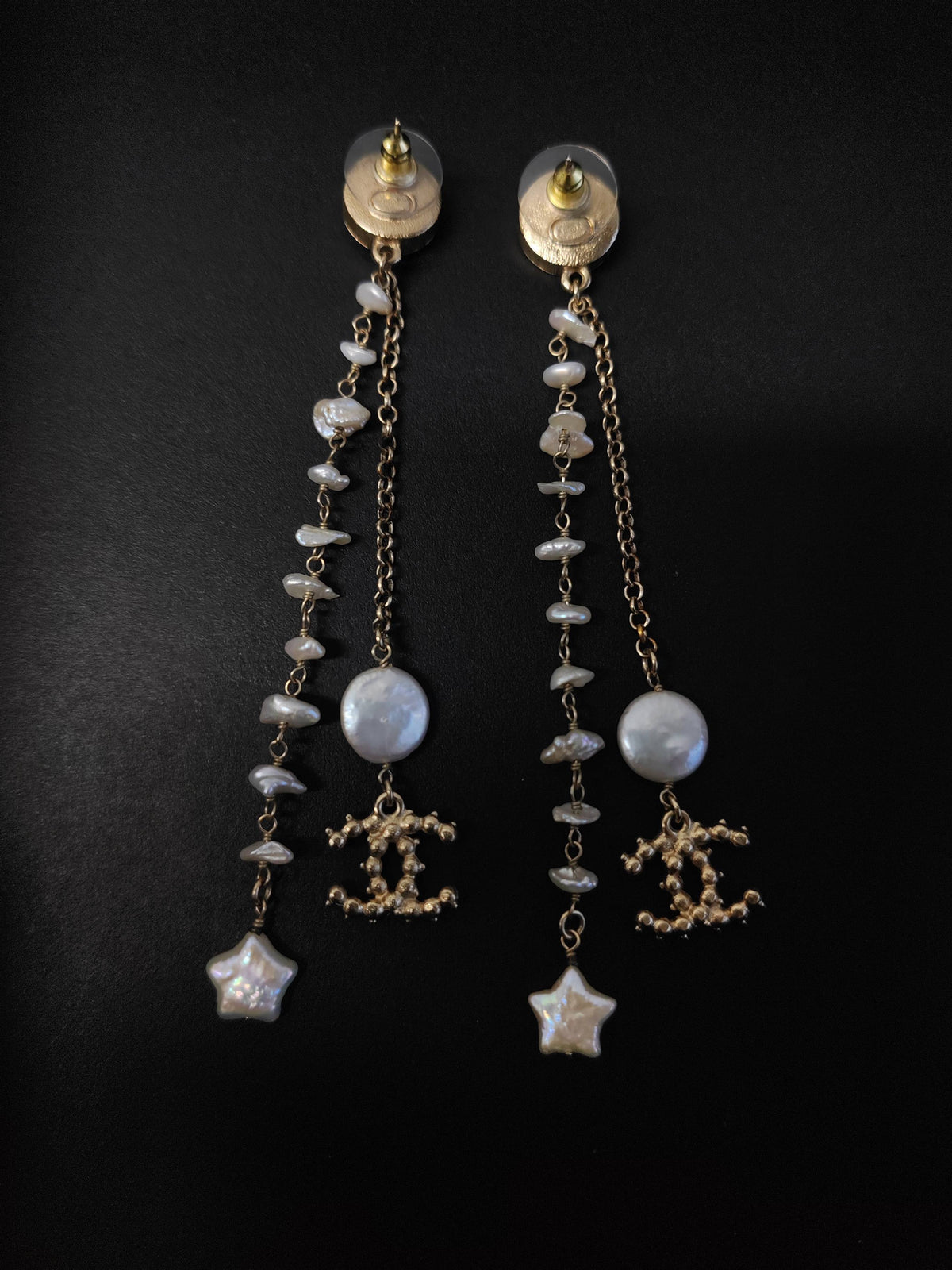 Chanel - Other - Gold-tone metal with pearl-like and crystal-like embellishments. - Gold