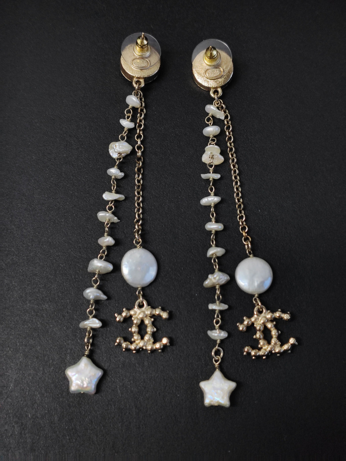 Chanel - Other - Gold-tone metal with pearl-like and crystal-like embellishments. - Gold