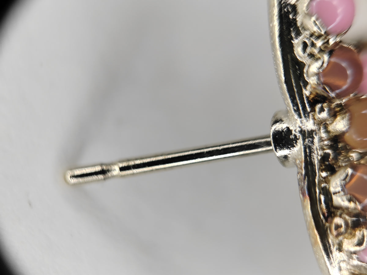 Chanel - Other - Gold-tone metal with pink, orange and red faux pearl-like embellishments. - Multicolour