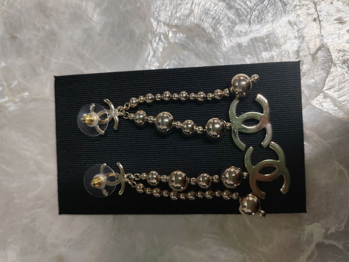 Chanel - Other - Gold-tone metal with polished spherical bead accents. - Gold