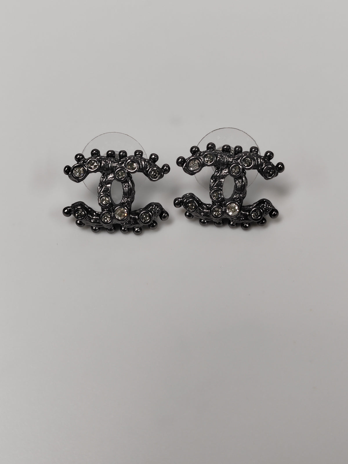 Chanel - Other - Gunmetal-tone metal with rhinestone embellishments - Grey