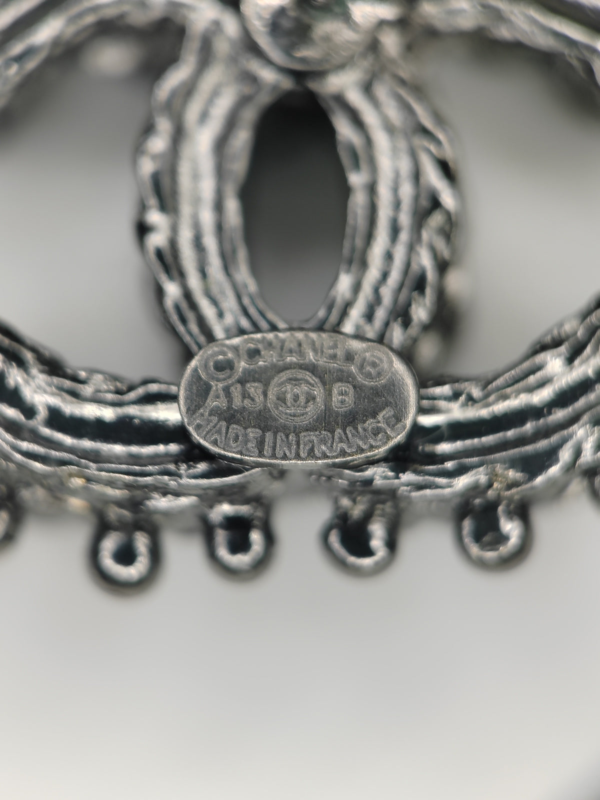 Chanel - Other - Gunmetal-tone metal with rhinestone embellishments - Grey