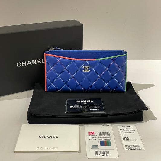 Chanel - Other - Lambskin leather - Blue - (Small)