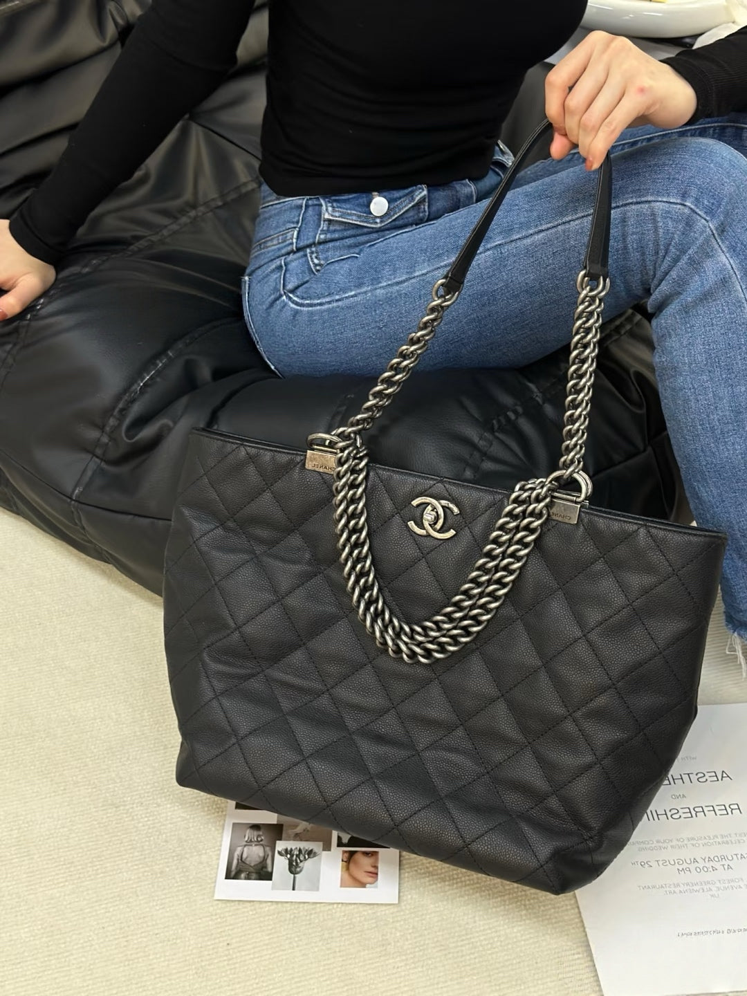Chanel - Other - Leather - Black - (large)