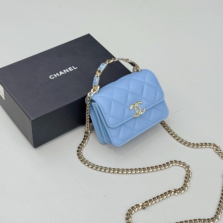 Chanel - Other - Leather - Blue - (mini)