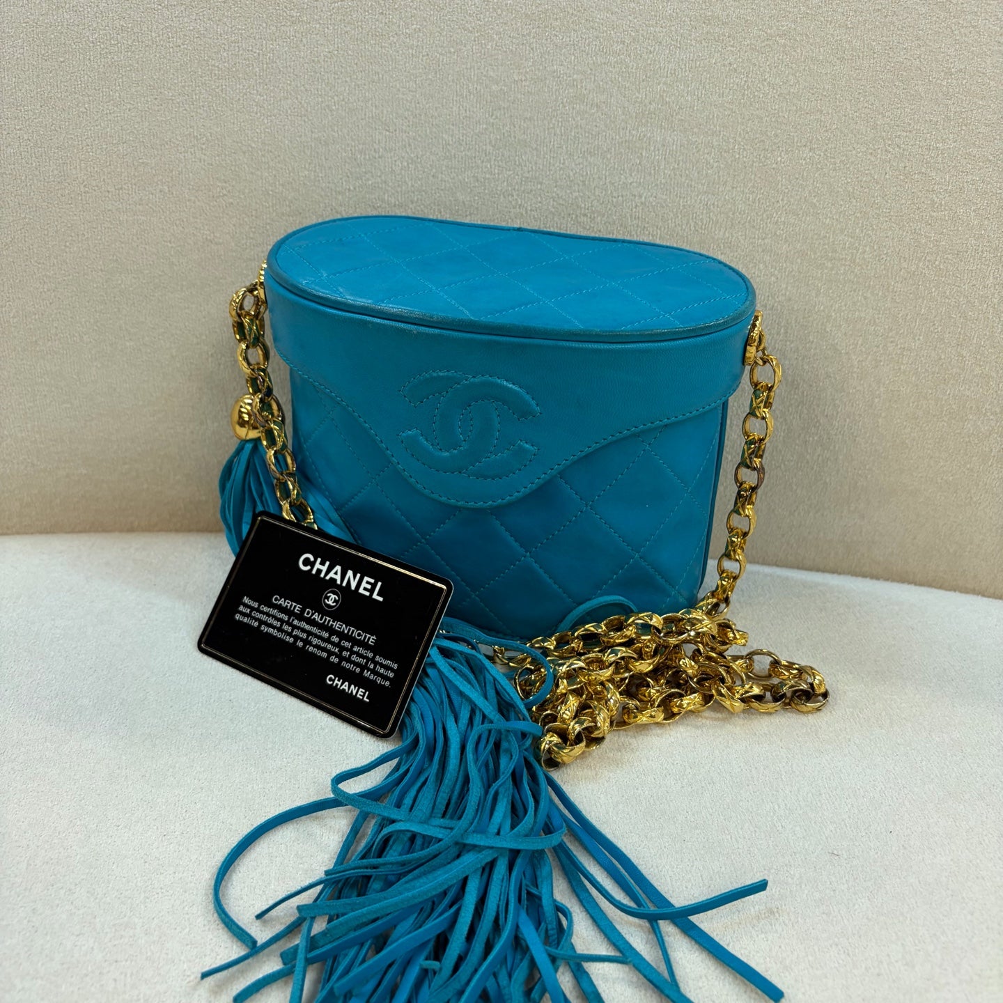 Chanel - Other - Leather - Blue - (small)