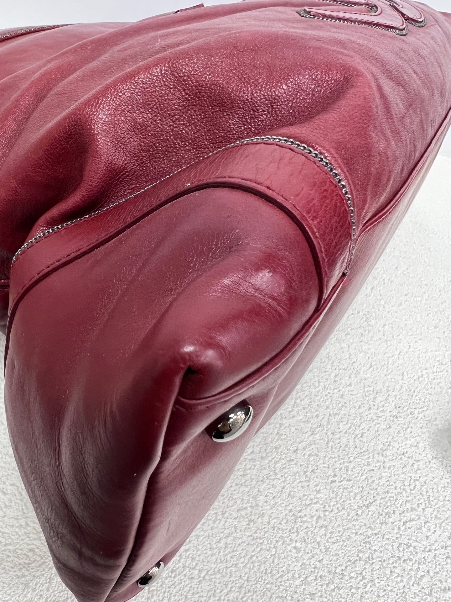 Chanel - Other - Leather - Burgundy - (large)