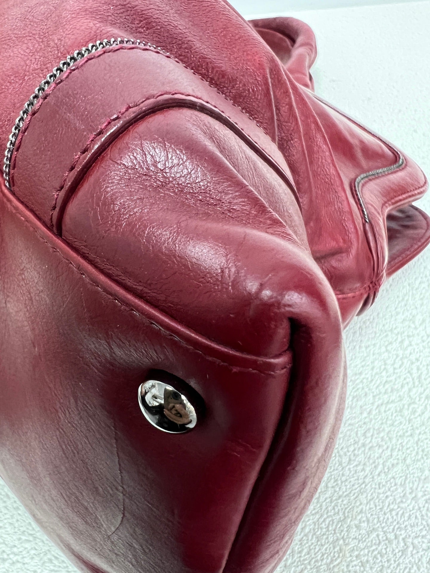 Chanel - Other - Leather - Burgundy - (large)