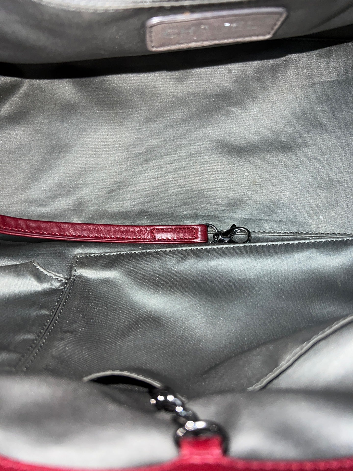 Chanel - Other - Leather - Burgundy - (large)