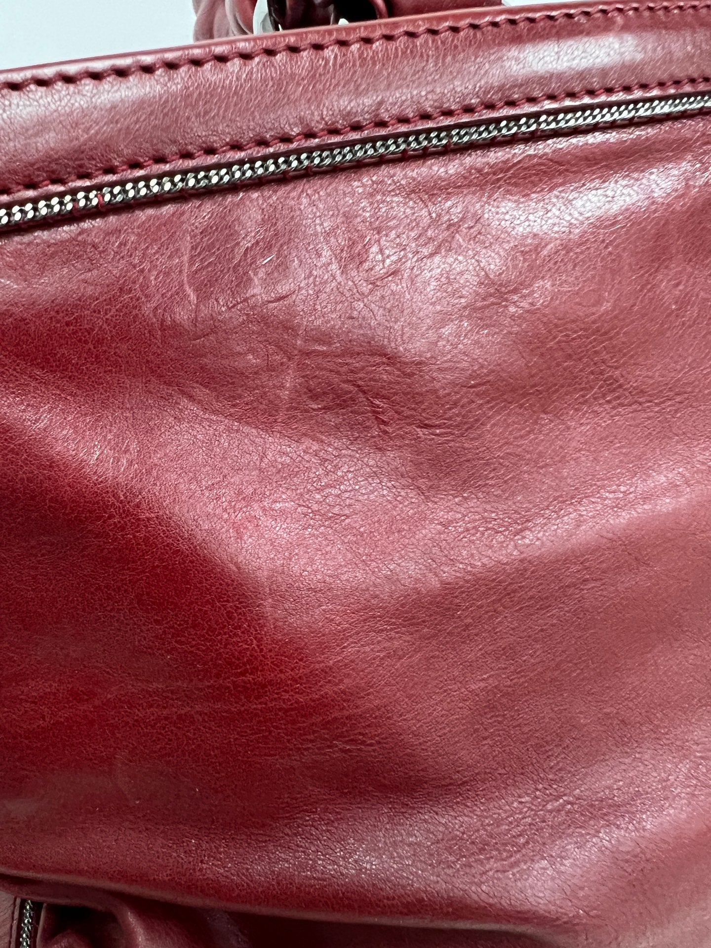 Chanel - Other - Leather - Burgundy - (large)