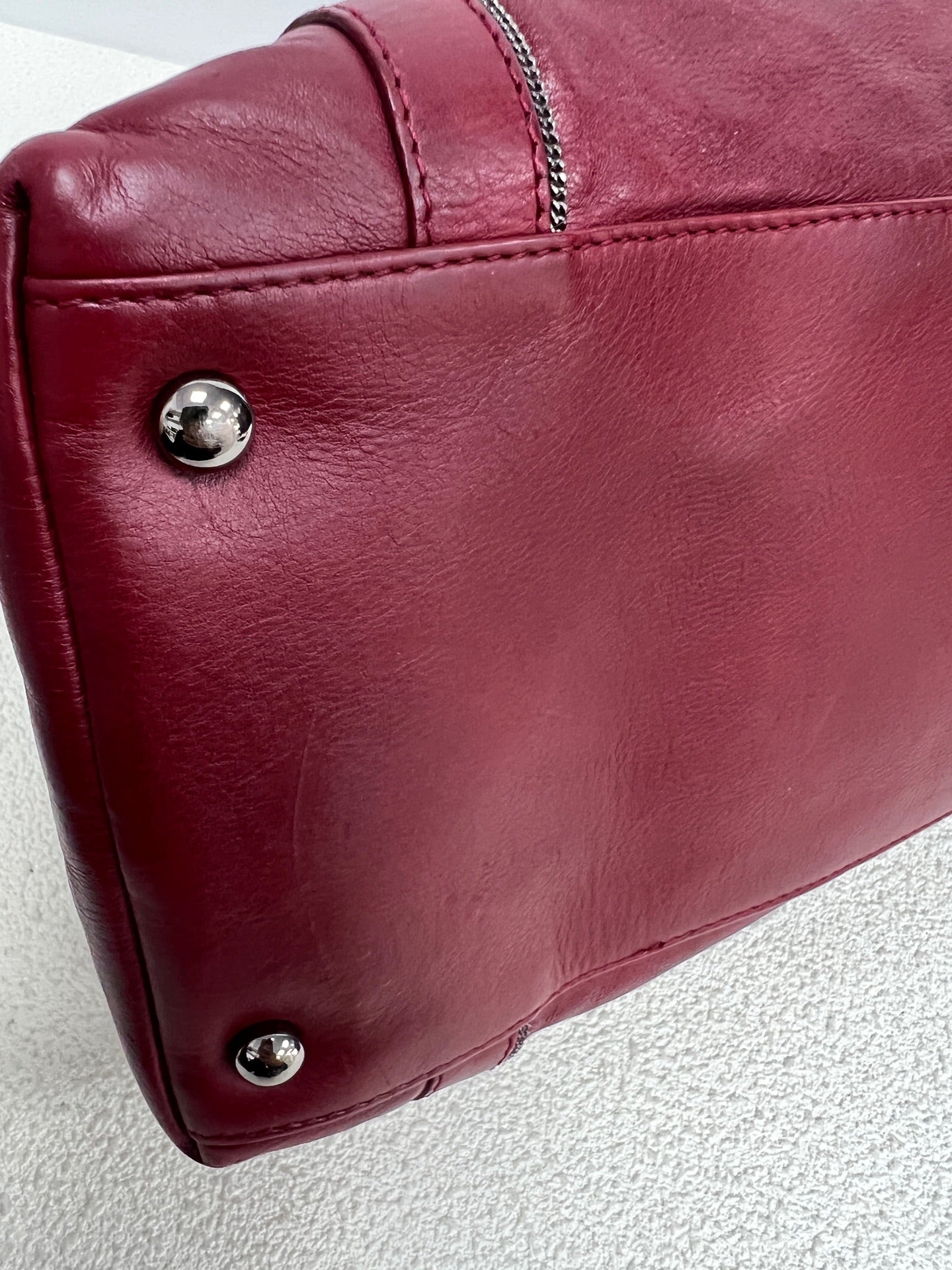 Chanel - Other - Leather - Burgundy - (large)