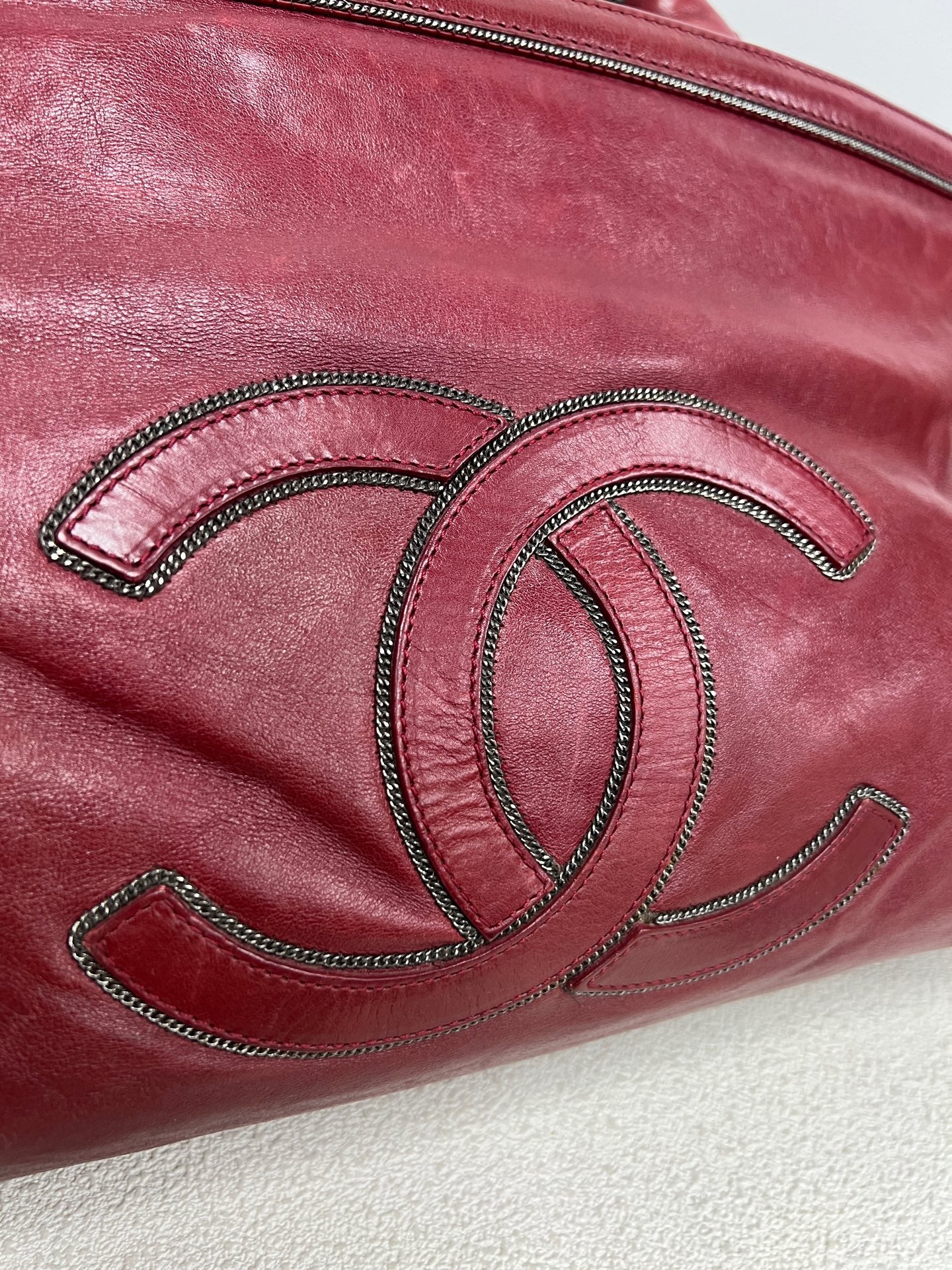 Chanel - Other - Leather - Burgundy - (large)